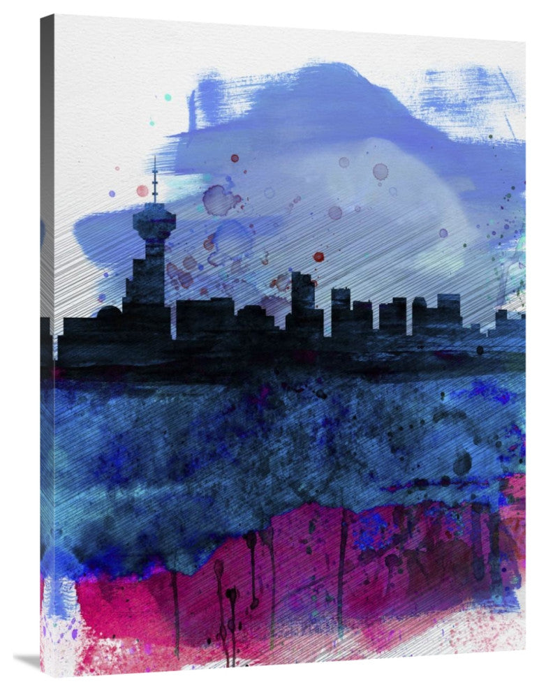 "Vancouver Watercolor Skyline" Fine Art Print