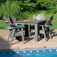 Muskoka 5-Piece Square Bistro Dining Set, Weathered Acorn, Coastal Teak