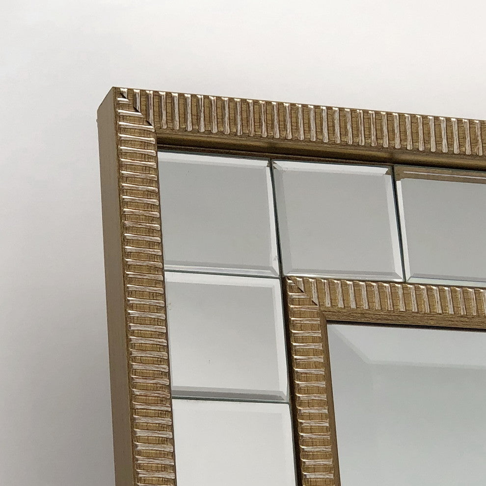 Beveled Accent Mirror, Gold