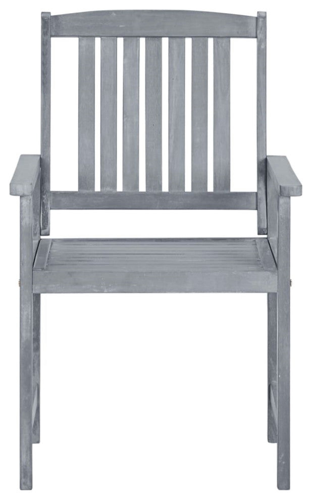 Vidaxl Garden Chairs With Cushions, Set of 8, Solid Acacia Wood Gray