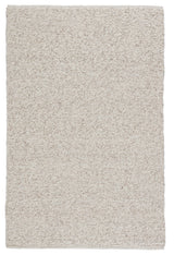 Hadren Handmade Solid Gray and Brown Area Rug, White and Light Gray, 8'x10'
