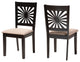 Loni Dining Collection, Beige/Espresso Brown, Dining Chair, Set of 2