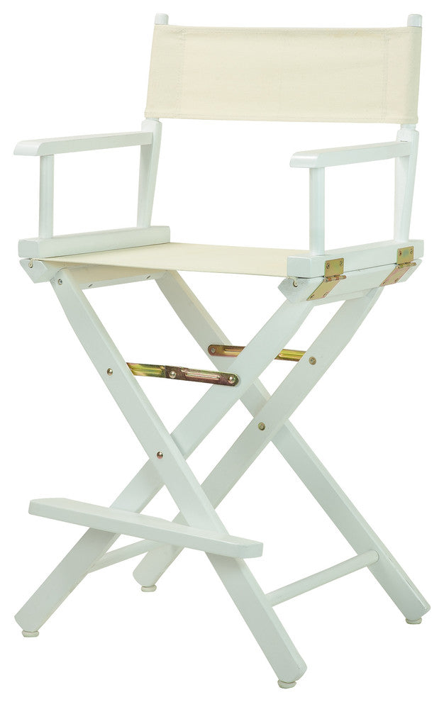 024" Director's Chair White Frame-Natural/Wheat Canvas
