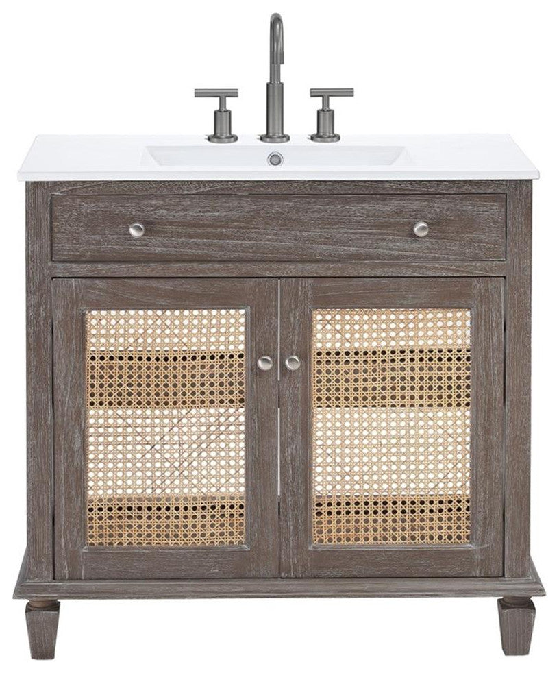 Lilo 36" Bathroom Vanity Gray White -5111