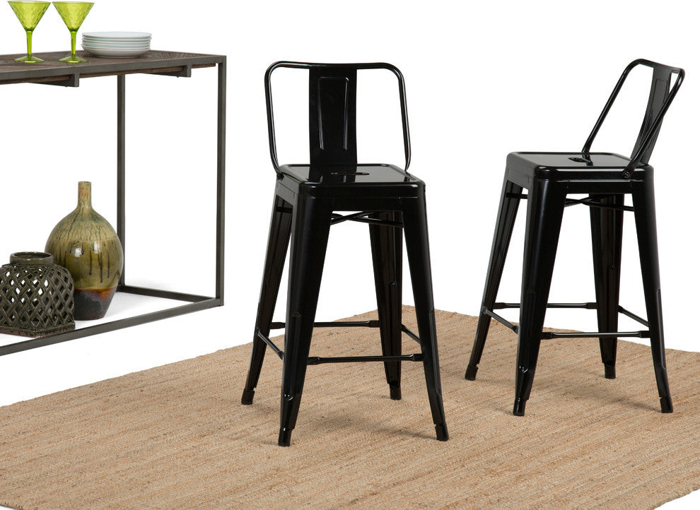 Rayne 24 inch Metal Counter Height Stool (Set of 2)