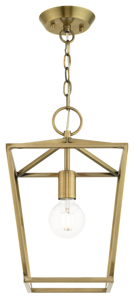 Devone 1 Light Antique Brass Lantern