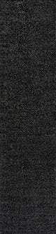 Haze Solid Low-Pile Black 2 ft. x 14 ft. Runner Rug