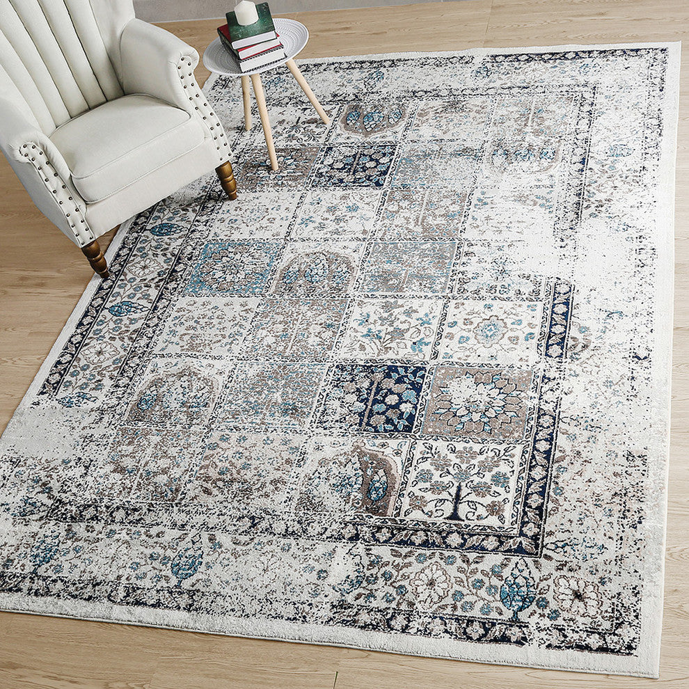 LNC Distressed Mat Indoor Abstract Chic Area Rug, 8' X 10'