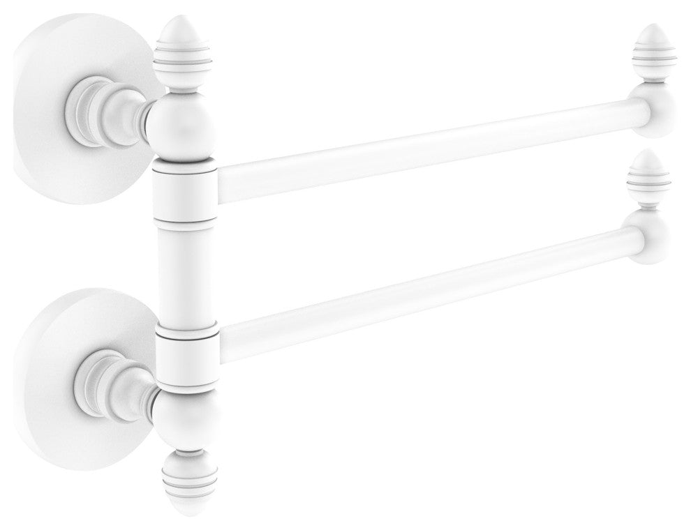Prestige Skyline 2 Swing Arm Towel Rail, Matte White
