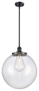 Beacon Pendant, Matte Black, Clear