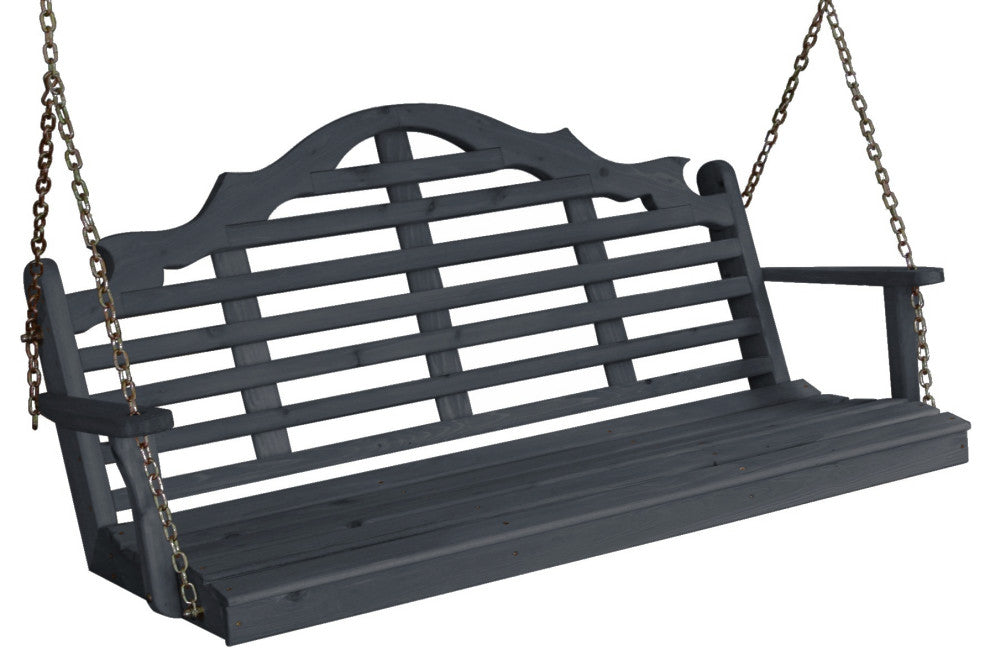Cedar Marlboro Swing, Charcoal Stain, 4 Foot