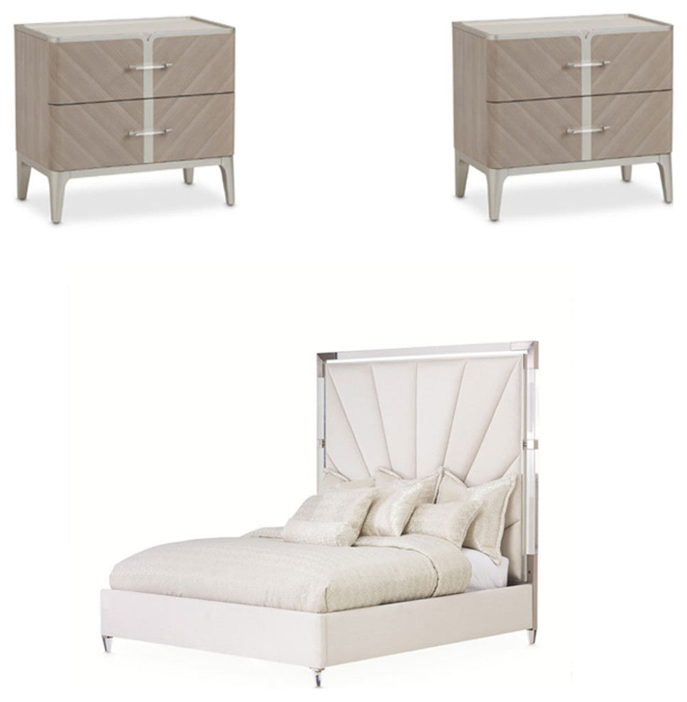 AICO Furniture Lanterna 3 Piece California Bedroom Set