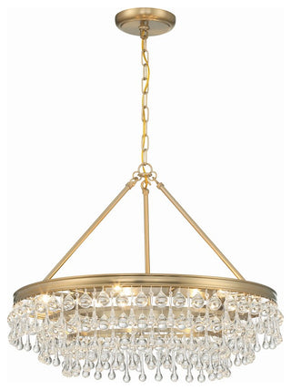 CRYSTORAMA Calypso 6 Light Vibrant Gold Chandelier