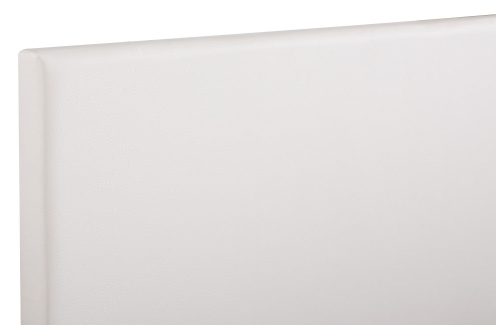 Novo Faux Leather Headboard, White, Twin