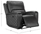 Dean Leather Power Recliner, Power Headrest, Gray