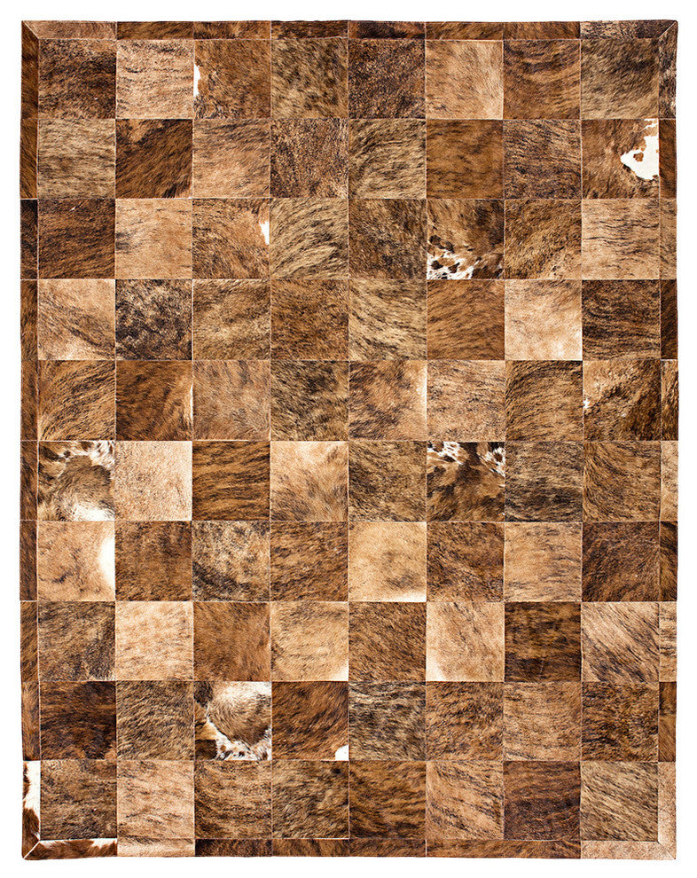 Cowhide Patchwork Rug, Icarus, Jasper, 10'x14'