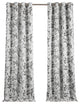 Avalon Botanical Print Blackout Window Curtain, Grey, 52"x95"