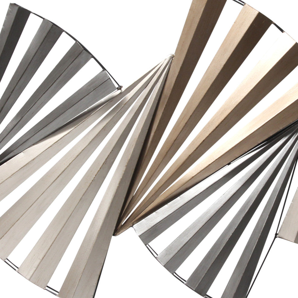 Modern Accordian Pleat Metal Wall Decor