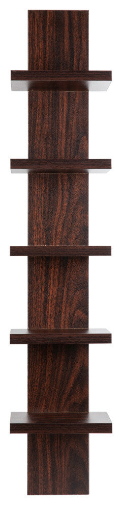 Danya B. Utility Column Spine Wall Shelves, Walnut