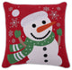 17X17 Snowman Red Withzipper And Pellon Insert