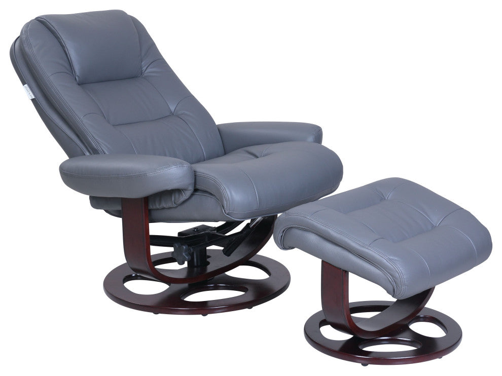 Jacque Pedestal Recliner / Ottoman, Marlene Gray