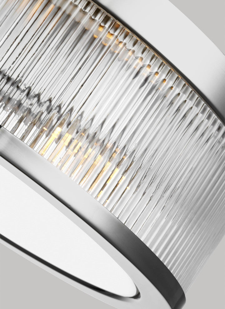 Geneva Flush Mount, Polished Nickel