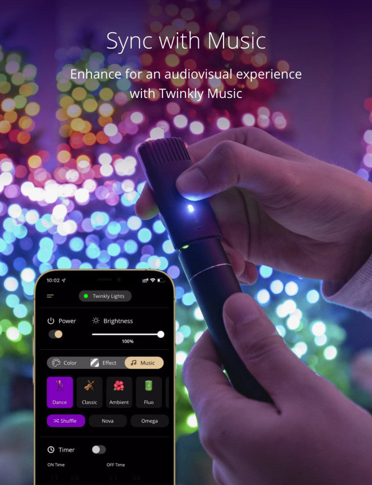 Twinkly TWC400STP-GUS App Controlled Cluster Light with 400 RGB LED Bulbs
