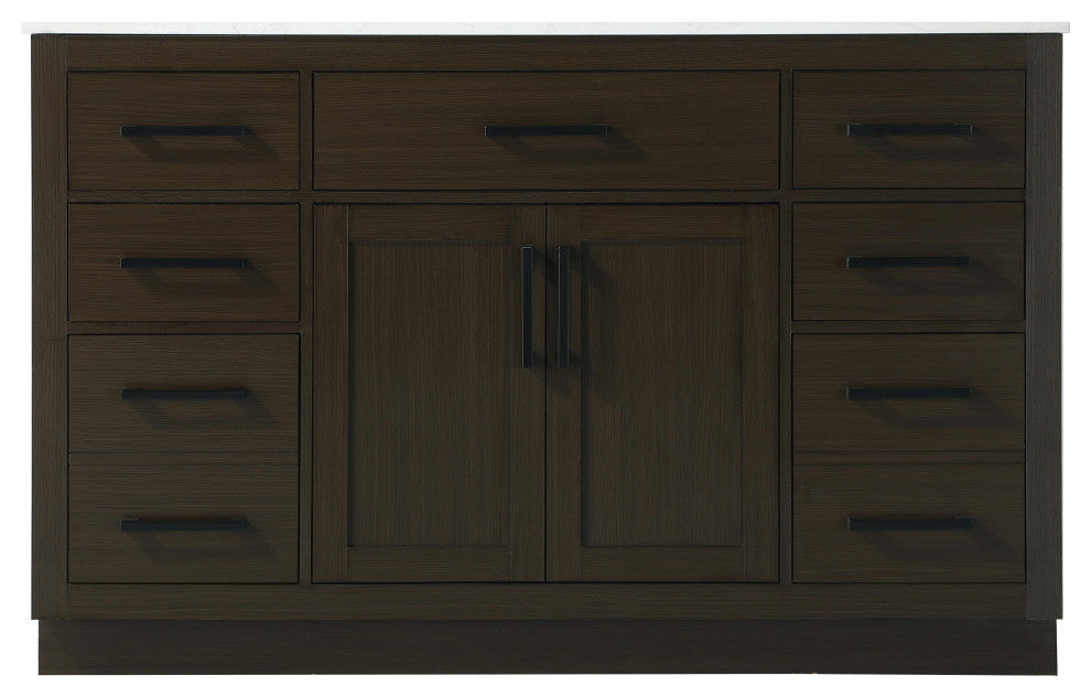 Home Living 54" Single Bathroom Vanity, Mocha Brown