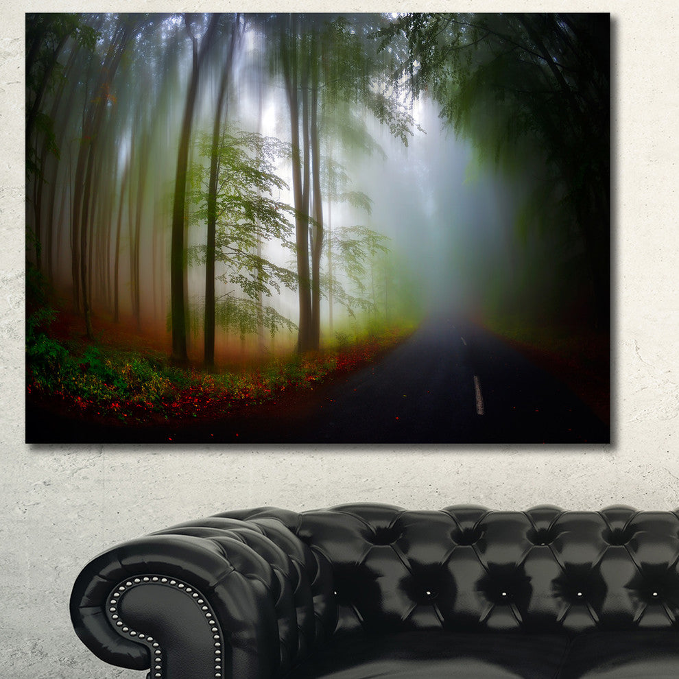Fall Landscape in the Forest, Landscape Canvas Art Print, 40"x30"