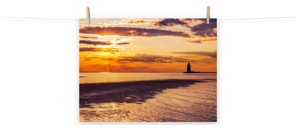 Cape Henlopen Sunset Landscape Photo, Unframed Coastal Wall Art Paper Prints, 18" X 24"