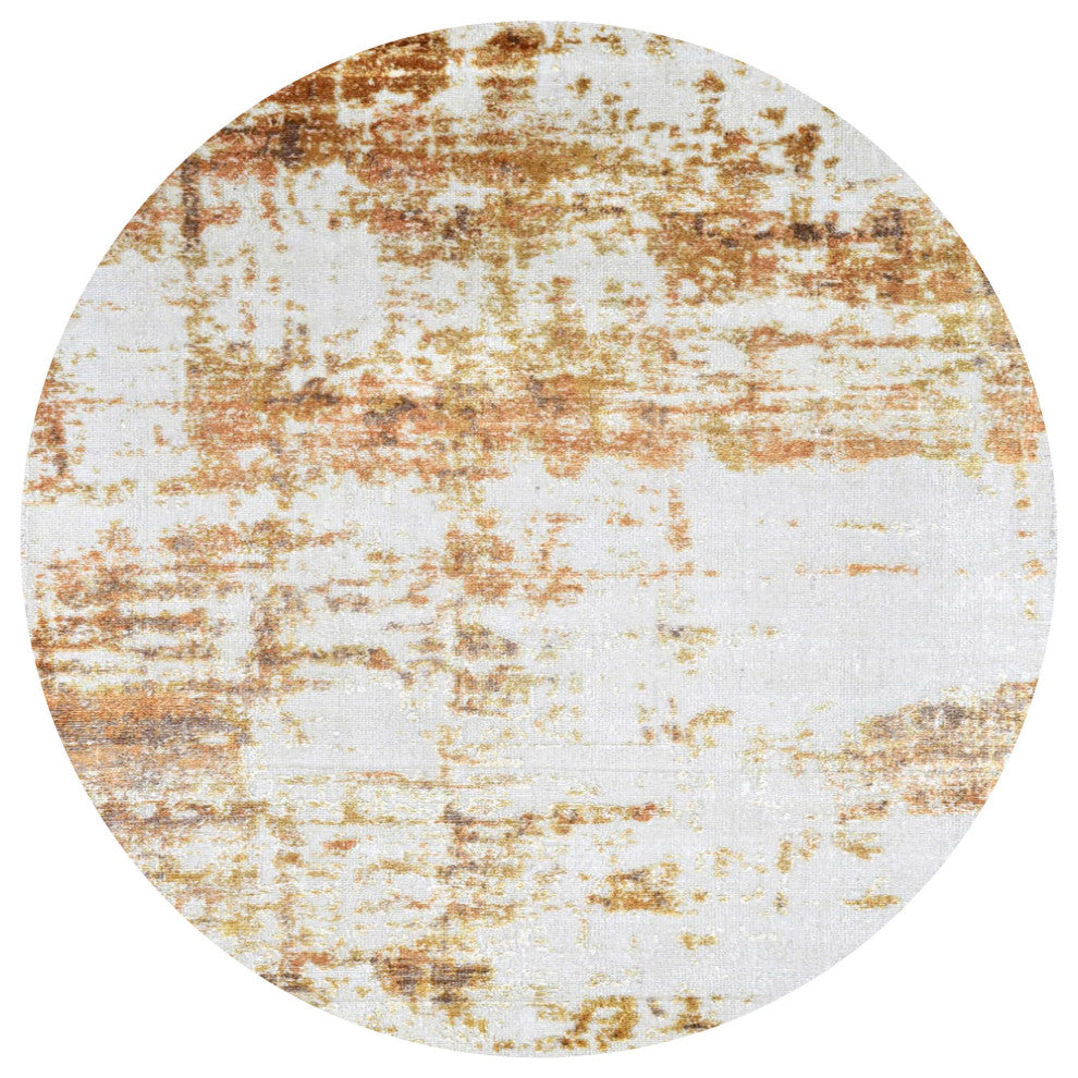 Ahgly Company Indoor Round Mid-Century Modern Area Rugs, 5' Round