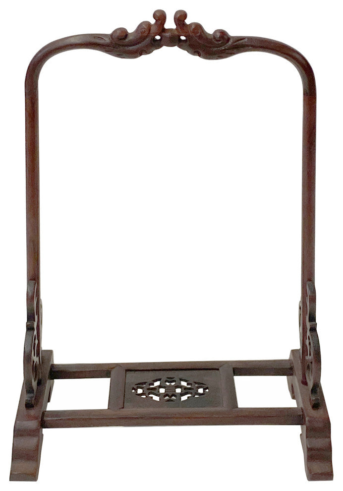 Chinese Wood RuYi Hanging Ring Display Stand Miniature Easel Hws2841