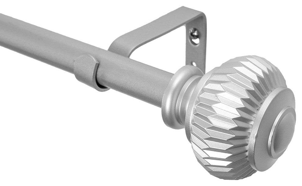 UTOPIA ALLEY 3/4" Curtain Rod, Adjustable Curtain rods for Windows, Nickel, 86"-120"