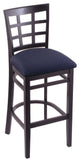 Holland Bar Stool, 3130 25 Stool, Black Finish, Axis Denim Seat