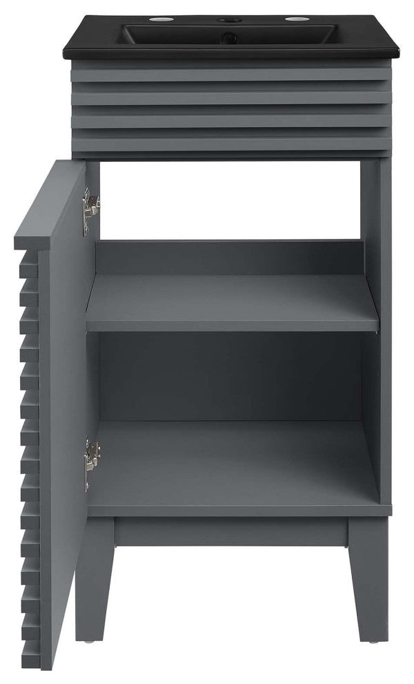 Render 18" Bathroom Vanity, Gray Black