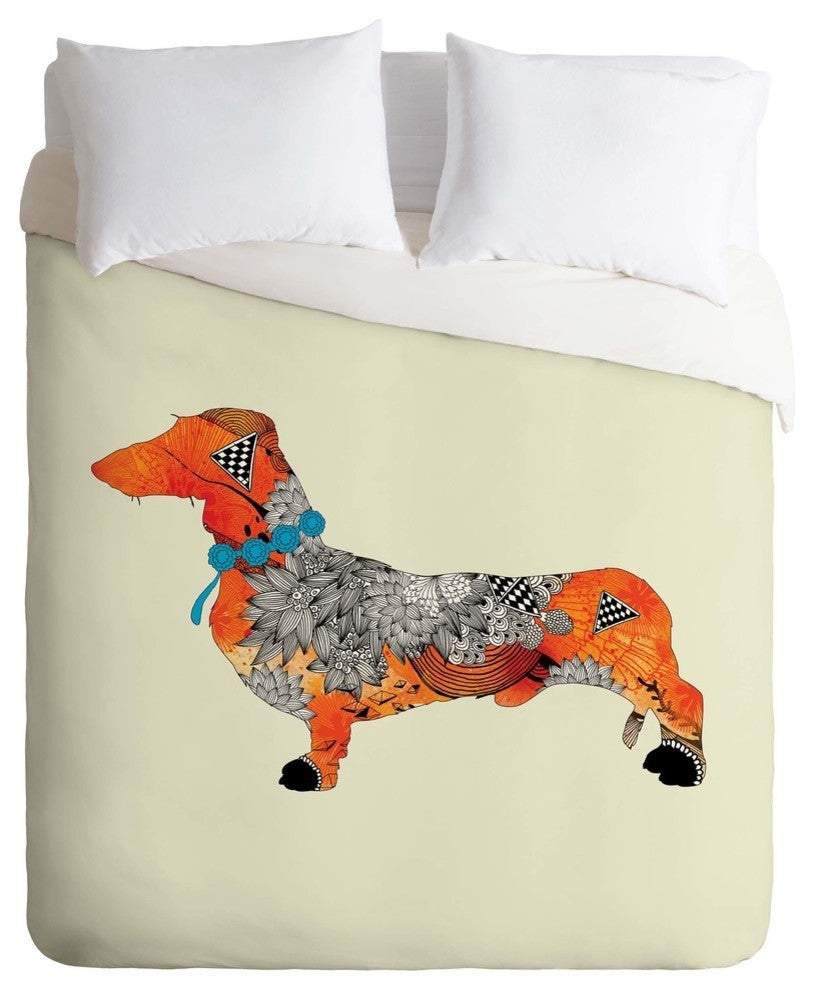 Deny Designs Iveta Abolina Wiener Dog Duvet Cover - Lightweight