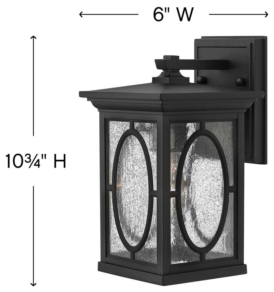 Hinkley Randolph Small Wall Mount Lantern, Black