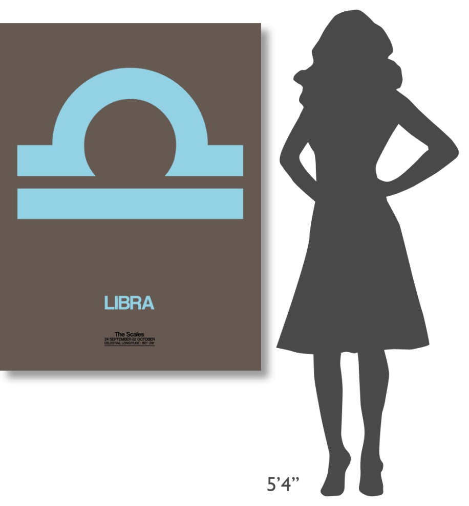 "Libra Zodiac Sign Blue" Fine Art Print