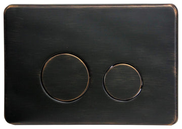 Concealed Tank Push Button, Bronze Push Plate, Round Metal Buttons