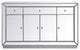 Elegant MF53001S 60"Mirrored Credenza, Antique Silver