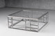 Modrest Stephen Modern Glass and Stainless Steel Square Coffee Table