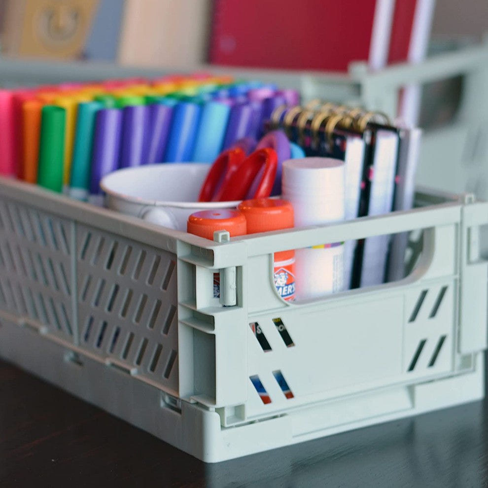 2 Piece Mini-Foldable Crate Set
