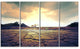 Cracked Drought Land with Sunshine, Landscape Canvas Art, 48"x28", 4 Panels