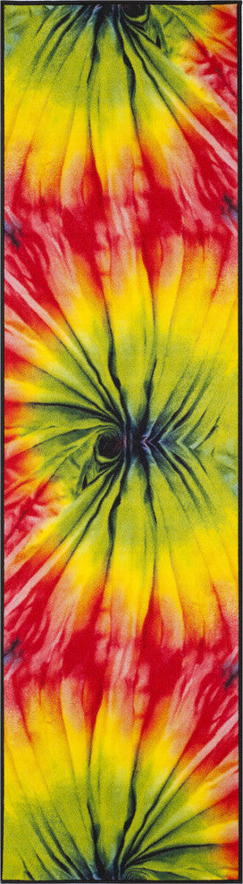 Safavieh Paint Brush Ptb124A Rug, Fuchsia/Yellow, 2'3"x8'