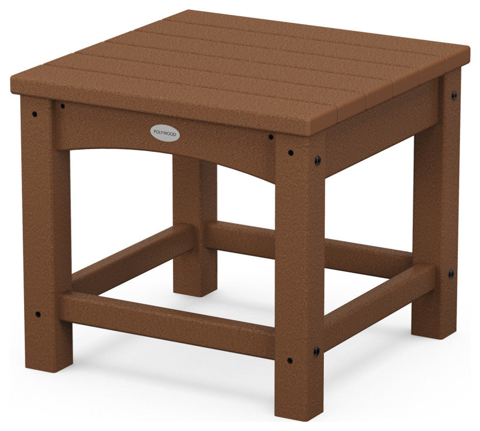 Polywood Club 18" End Table, Teak