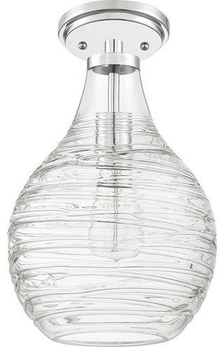 Genie 1-Light Semi-Flush Mount, Brushed Nickel