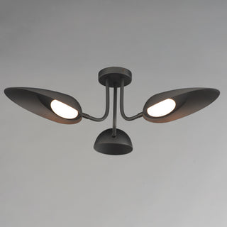 ET2 E24094 Marsh 32"W LED Flush Mount Ceiling Fixture - Black