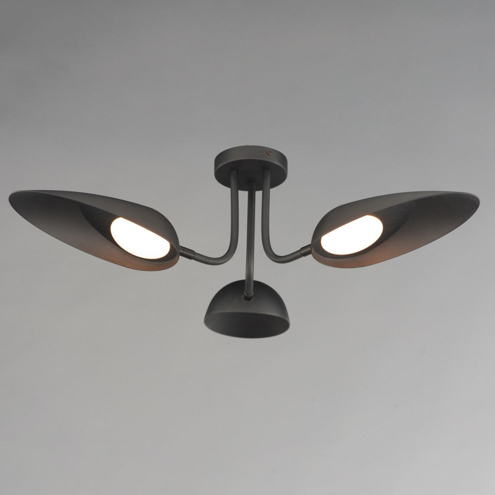 ET2 E24094 Marsh 32"W LED Flush Mount Ceiling Fixture - Black