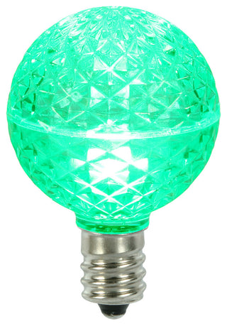 G50 Faceted Led Green Bulb E17 .45W 10/B