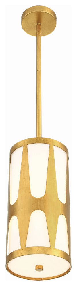 Crystorama Lighting Group ROY-801 Royston 7"W Mini Pendant - Antique Gold